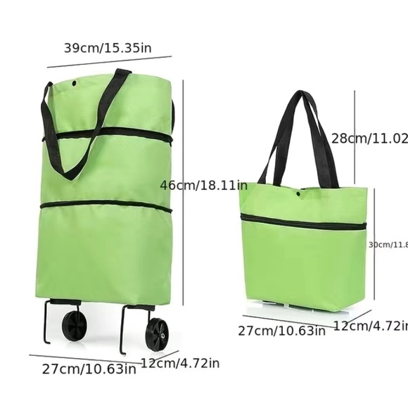 1 PC Portable collapsible shopping cart trolley with wheels - Picture 7 of 11